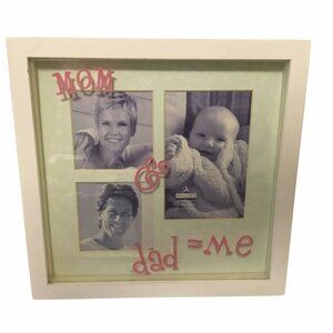 MALDEN Baby Photo Frame Mom Dad = Me 10.5 x 10.5 Nursery Décor Baby Shower Gift